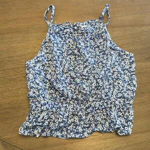 Blue top with cute mini flowers in them